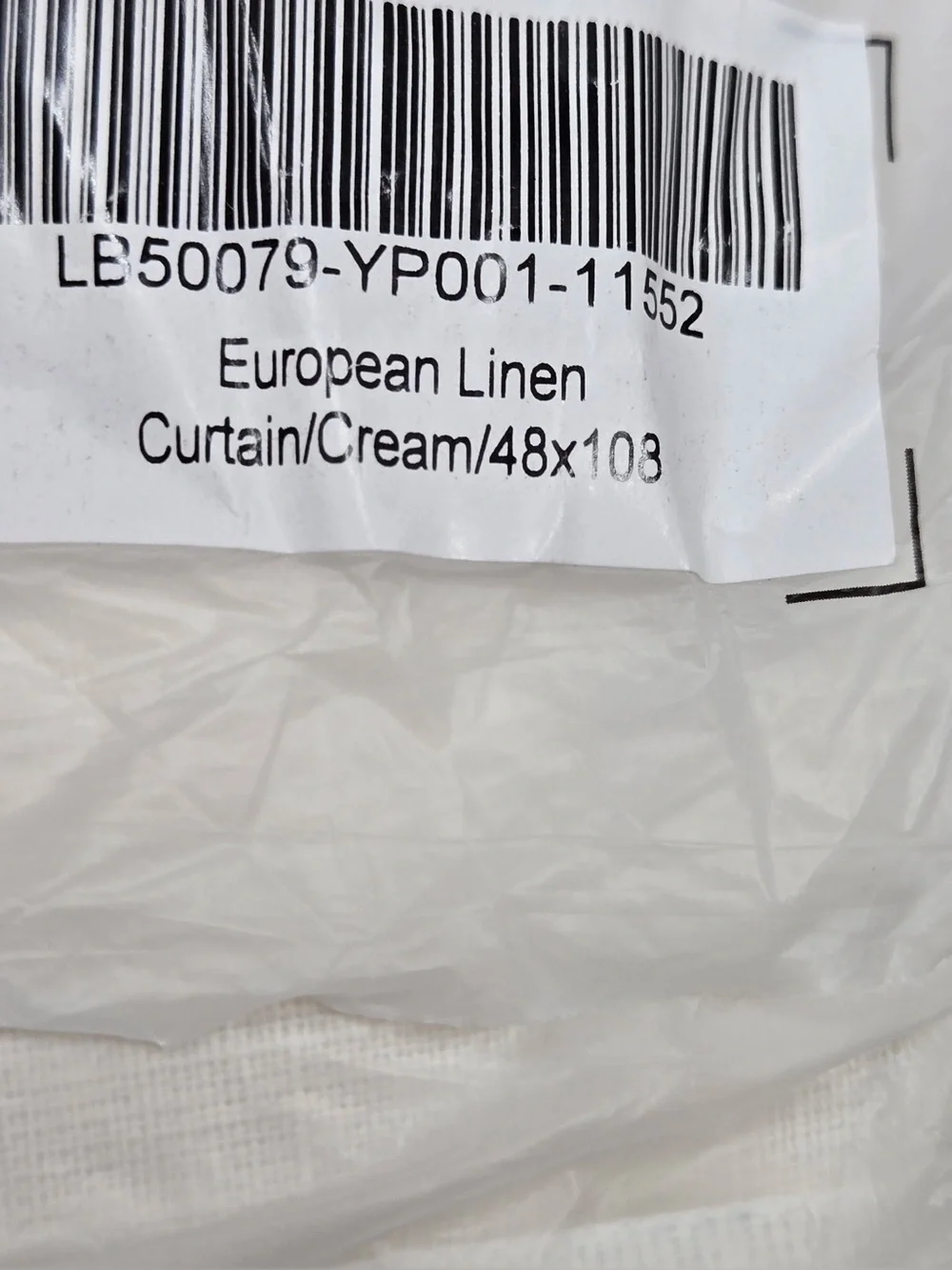 NWT QUINCE Set Of 2 48x108 European Linen Curtains Cream 0359